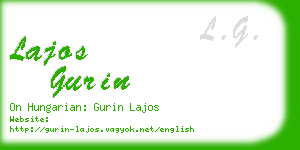 lajos gurin business card